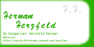 herman herzfeld business card